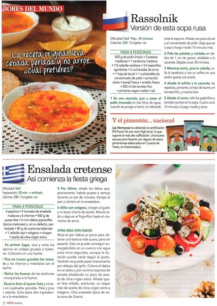 Y el Pimentón Nacional... LOVE COCINA DICIEMBRE 2016 