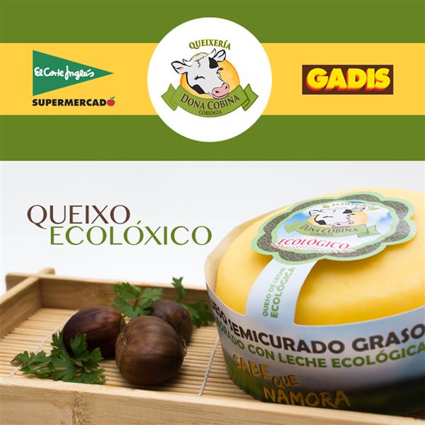 Queso ecológico Dona Cobiña en el Corte Inglés y Gadis