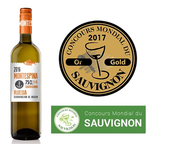 MONTESPINA SAUVIGNON 2016 MEDALLA DE ORO  Concours Mondial du Sauvignon 