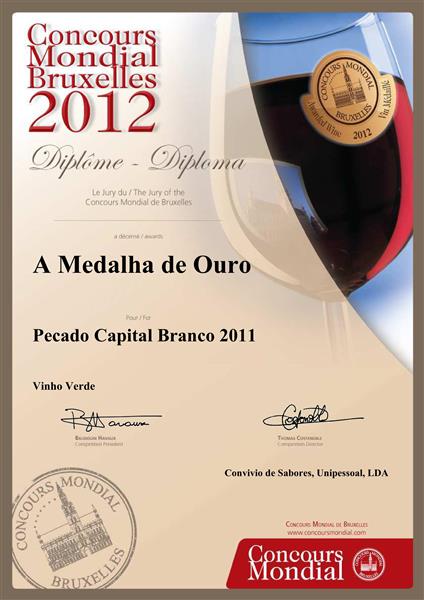“PECADO CAPITAL” : Premiado no Concurso Mundial de Bruxelas