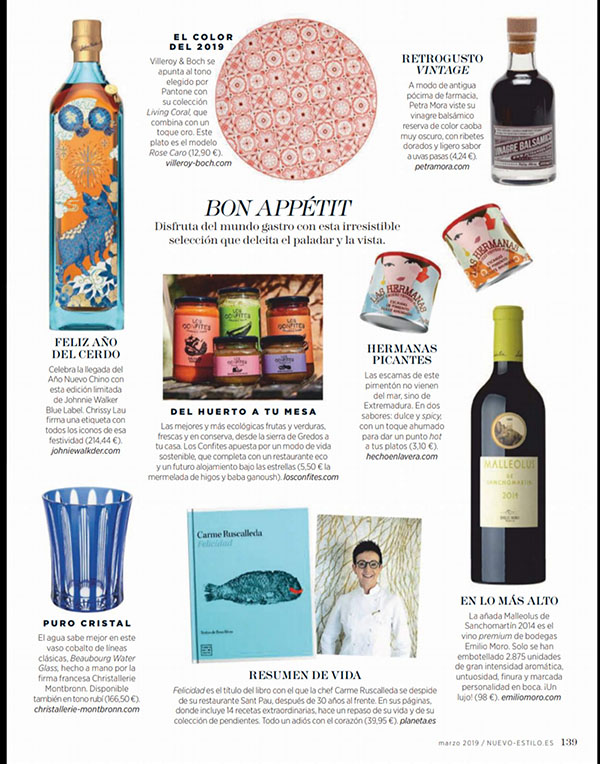 Las escamas de pimiento ahumado en la revista Nuevo Estilo