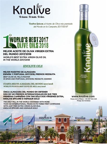 Knolive Epicure, el mejor aceite de oliva del mundo es español