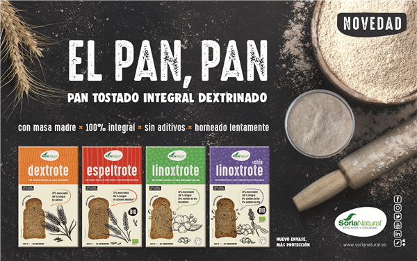 Soria Natural presenta su nueva gama de Pan Tostado Integral Dextrinado