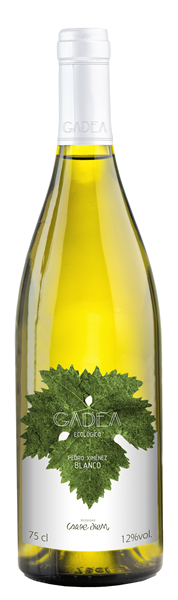 100% Pedro Ximenez. (ecológico). Frutal, notas tropicales. Maridaje: Pescados, mariscos, arroces.
