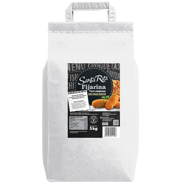 Encolante Natural, FIJARINA, fijar el pan rallado, o panko, sin usar huevo. apto Veganos.  Horeca 