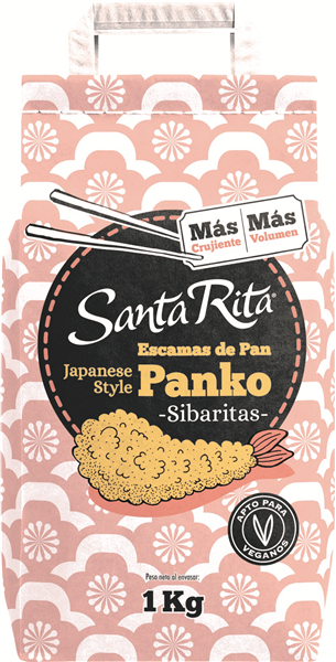 Santa Rita, Panko Sibaritas, escama mas grande, y mas crujiente, envase papel 1 Kg. (con asa) 