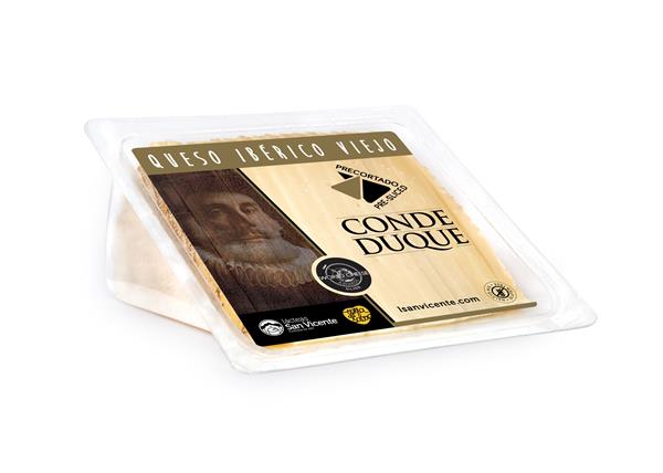 Queso ibérico viejo mezcla leche cruda precortado