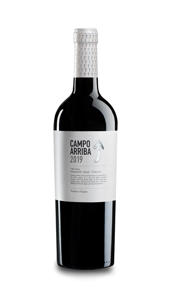 Campo Arriba Old Vines 2019, 70% Monastrell, 20% Syrah y 10% Tintorera.