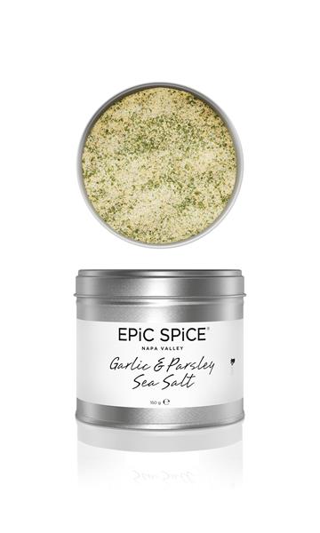 GARLIC & PARSLEY SEA SALT - adds sing and taste to any dish! 